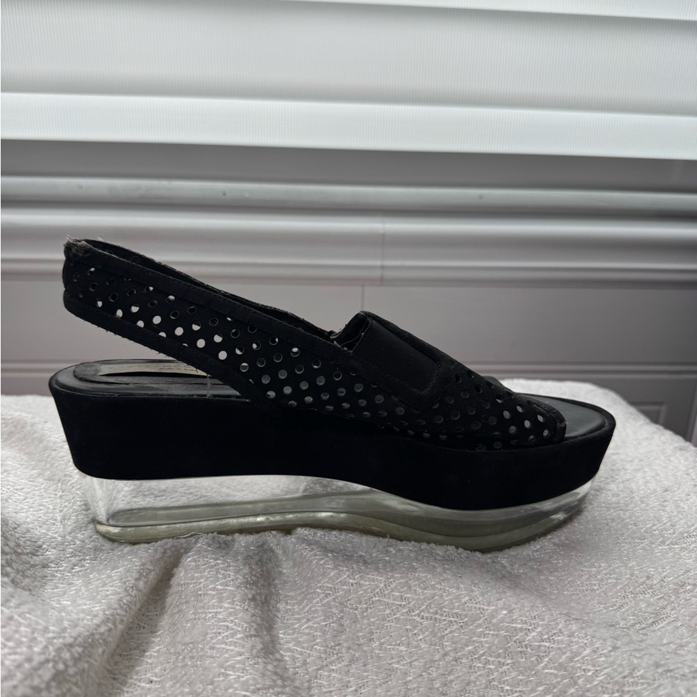 Stella McCartney Black Platform Slingbacks